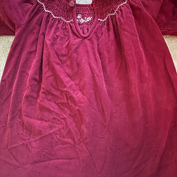 Fantaisic Kids Red Corduroy Smocked Dress - 12mth - Picture 2 of 4